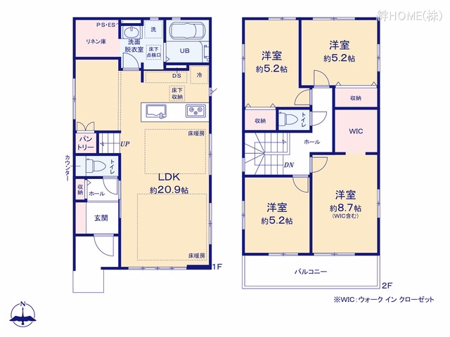 新築戸建て 名古屋市中村区諏訪町1期 3号棟 間取図