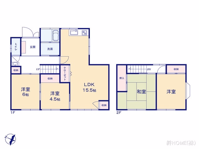 中古戸建て 名古屋市中川区吉津2丁目 間取図