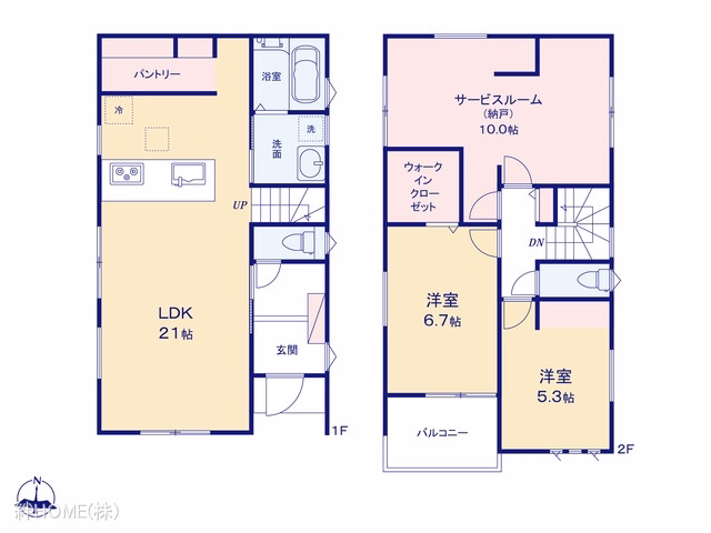 名古屋市中川区中野新町6丁目(戸建)02 間取図