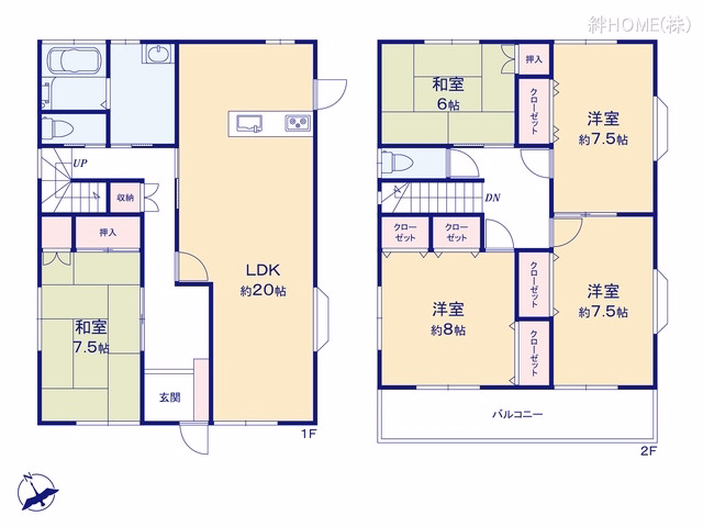 中古戸建て 津島市中地町2丁目 間取図