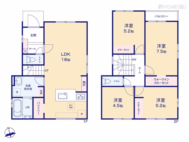 名古屋市中村区日比津町1丁目（戸建）01 間取図