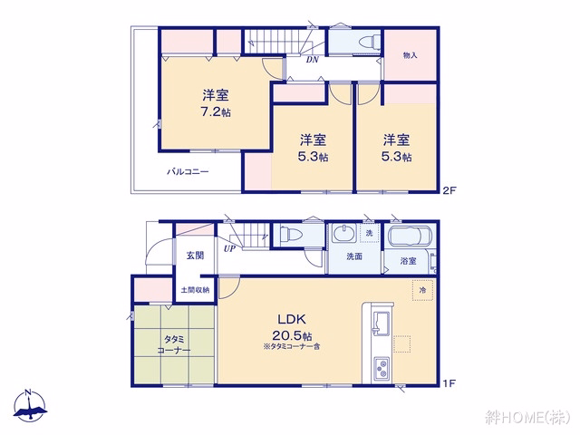 津島市江東町1丁目（戸建）01 間取図