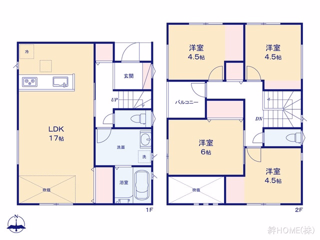 名古屋市中川区中郷5丁目（戸建）01 間取図