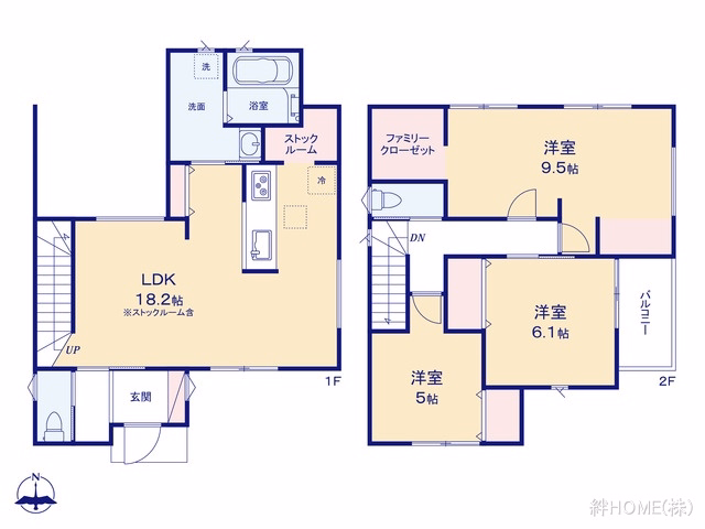 名古屋市中川区中郷5丁目（戸建）02 間取図
