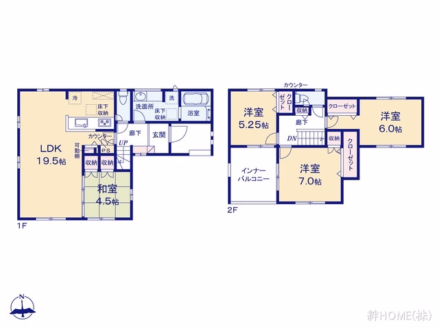 あま市木田五反田（戸建）01 間取図