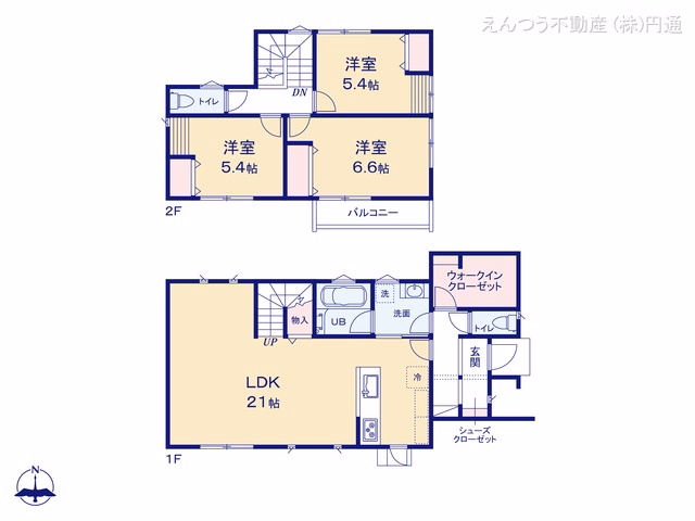 未入居 戸建て 長久手市岩作東中 間取図