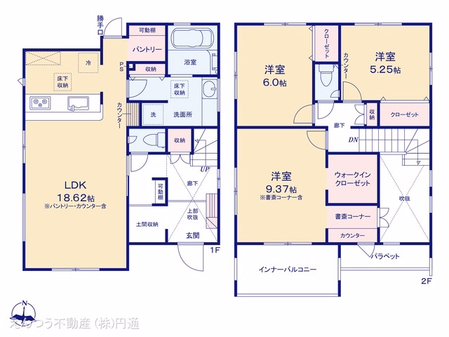 新築戸建て 日進市岩崎町元井ゲ 1号棟 間取図