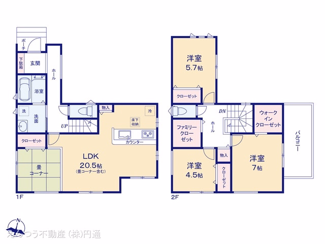 新築戸建て 豊田市第1東新町 間取図