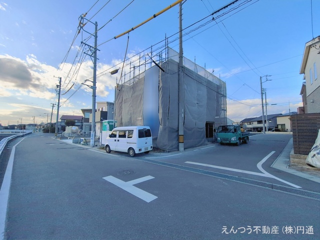 愛知県尾張旭市西大道町六兵衛前の新築戸建て外構写真 2026年2月17日撮影