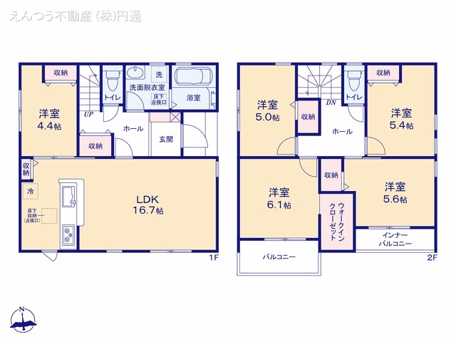 新築戸建て 尾張旭市東印場町 4号棟 間取図