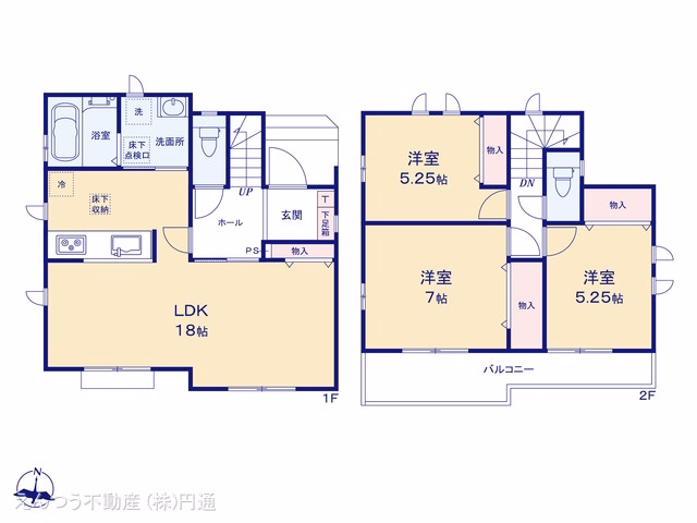 新築戸建て 豊田市寺部町3丁目56番 A号棟 間取図