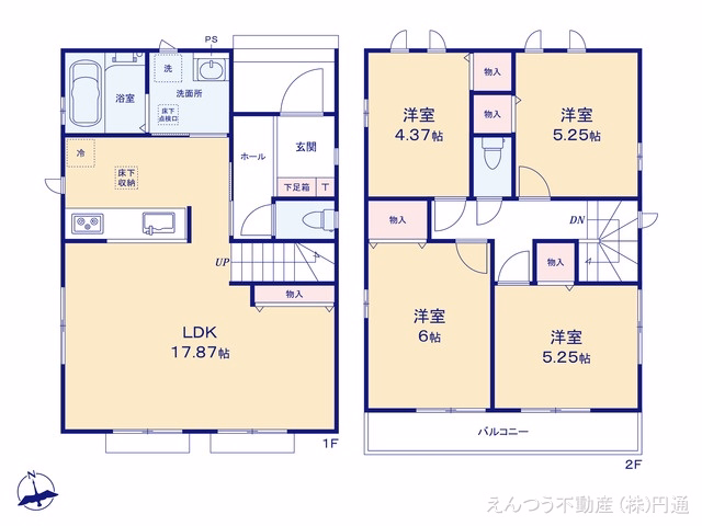 新築戸建て 豊田市志賀町高洞11番 A号棟 間取図