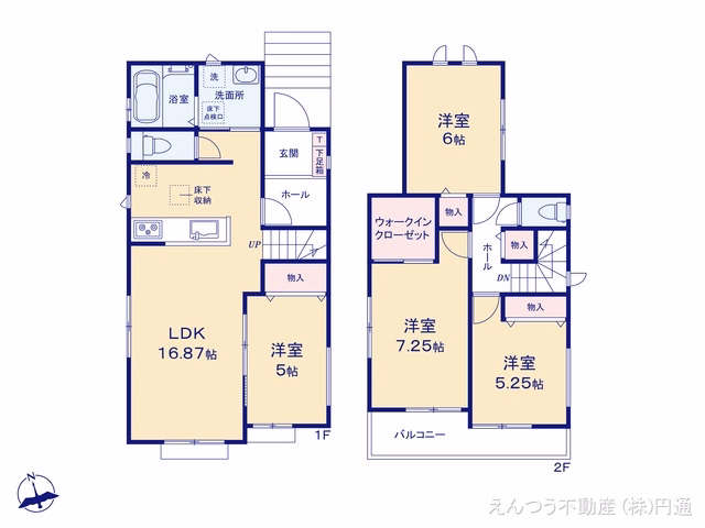 新築戸建て 瀬戸市東吉田町13番 E号棟 間取図