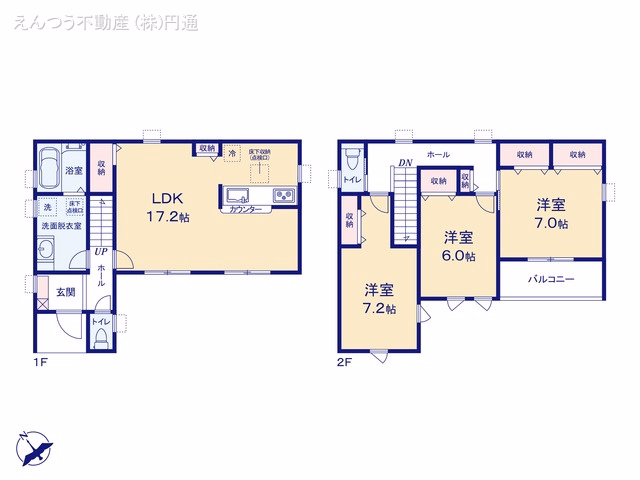 新築戸建て 豊田市市木町第2 1号棟 間取図