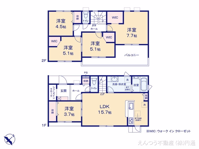 新築戸建て 豊田市御船町第4 2号棟 間取図