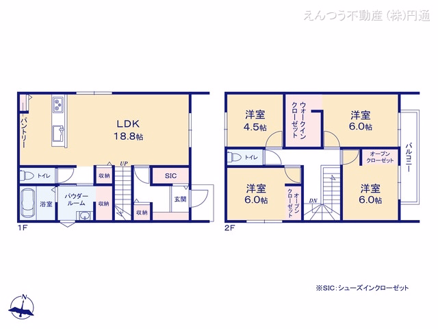 新築戸建て 豊田市平戸橋町栄 A棟 間取図