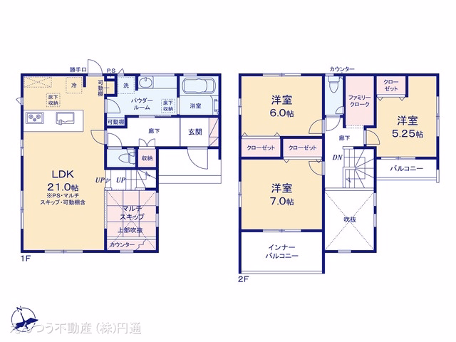 新築戸建て 豊田市平戸橋町永和2期 1号棟 間取図