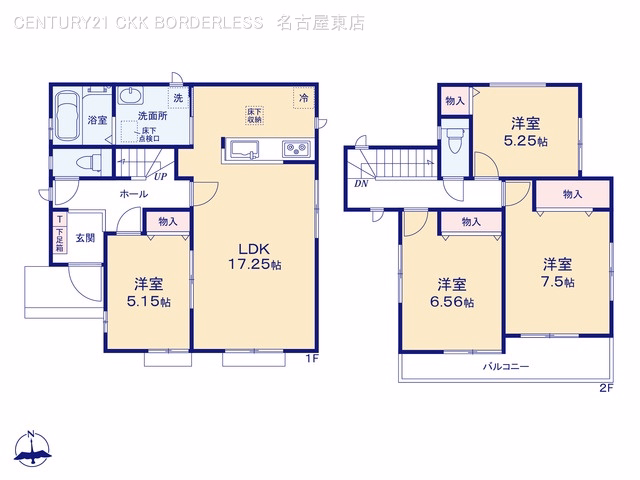 新築戸建て 春日井市東神明町 A号棟 間取図