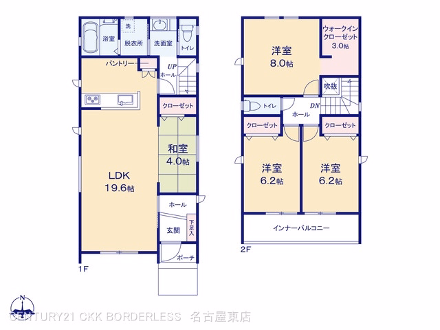新築戸建て 江南市高屋町旭 2号棟 間取図