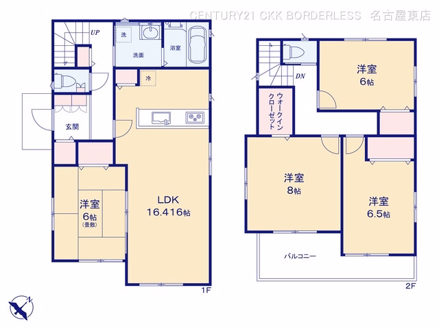 新築戸建て 江南市宮後町砂場東23－P1 4号棟 間取図