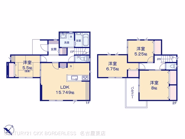 新築戸建て 江南市宮後町砂場東23－P1 7号棟 間取図