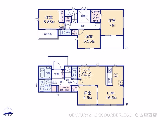 新築戸建て 春日井市東神明町1棟 1号棟 間取図