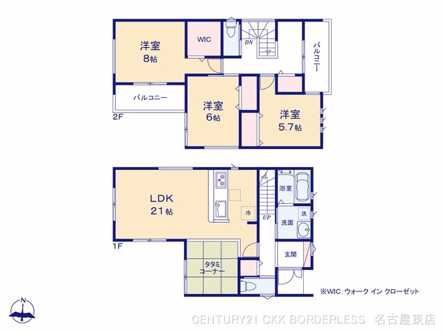 新築戸建て 春日井市第10気噴町 1号棟 間取図