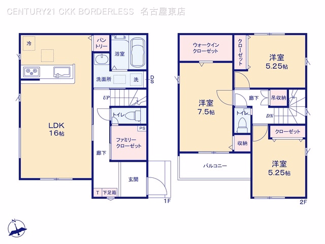 新築戸建て 北名古屋市六ツ師8期4棟 3号棟 間取図