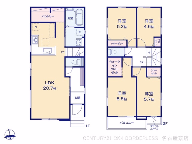 新築戸建て 名古屋市千種区下方町4期 2号棟 間取図