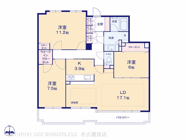 中古マンション センチュリースクエア香久山ウエストスクエア 間取図