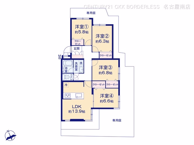 中古マンション ルミエール八事 間取図