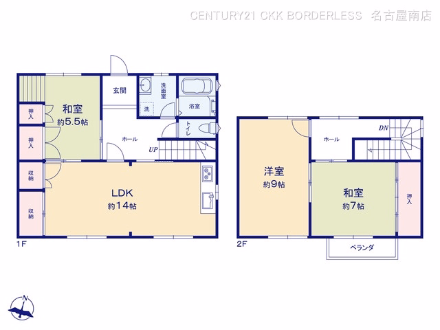 中古戸建て 名古屋市南区三条2丁目 間取図