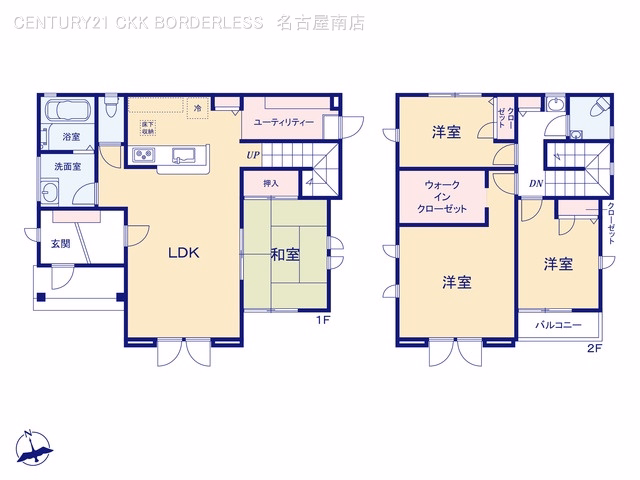 中古戸建て 東海市加木屋町社山 間取図