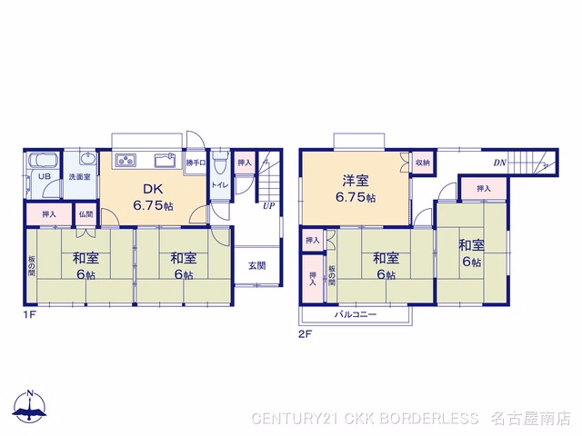 中古戸建て 名古屋市緑区大高町字折戸 間取図