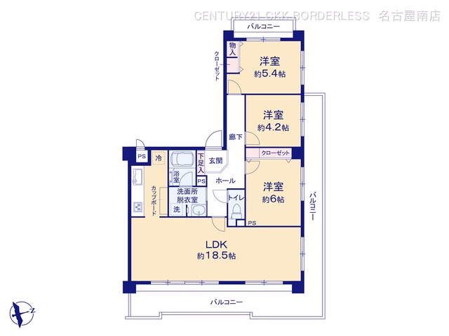 ユニーブル鹿山 301 間取図