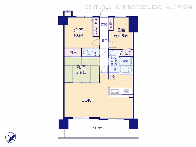 宝マンション鳴子 間取図