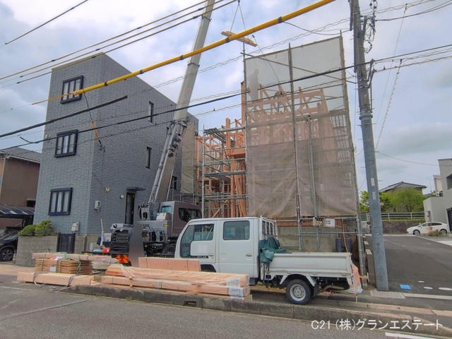 愛知県豊田市桝塚西町南山の新築戸建て上棟写真 2026年4月23日撮影