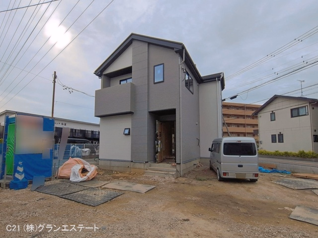 愛知県岡崎市中島町字紅蓮の新築戸建て外構写真 2026年6月23日撮影