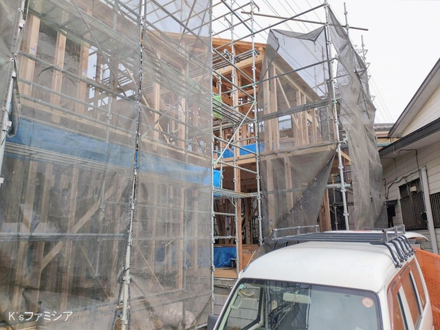 埼玉県さいたま市緑区大字中尾の新築戸建て上棟写真 2026年2月19日撮影