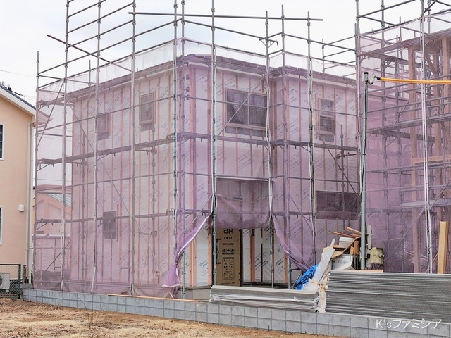 埼玉県北足立郡伊奈町中央１丁目の新築戸建てシート写真 2026年2月23日撮影