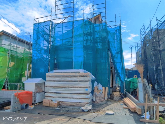 埼玉県北本市中丸７丁目の新築戸建てシート写真 2026年5月6日撮影