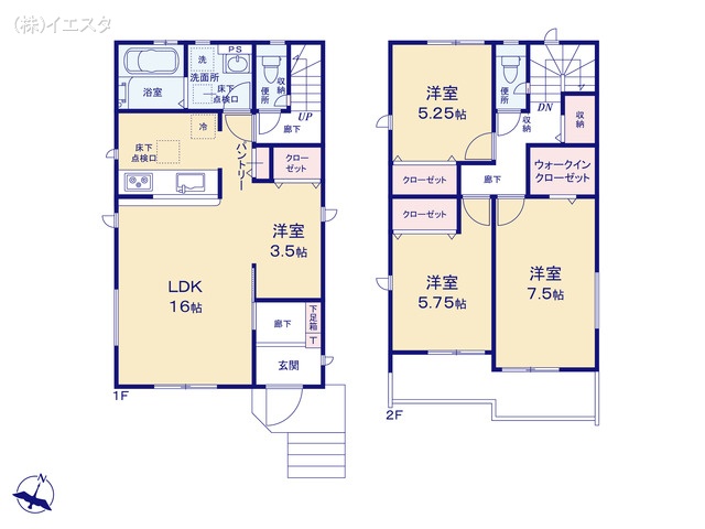 愛知県春日井市高蔵寺町7丁目の新築戸建て 3LDK間取図 ※図面と異なる場合は現況を優先