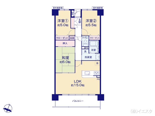 愛知県尾張旭市印場元町4丁目のマンション『グラン・コート印場駅前通り』 3LDK間取図 ※図面と異なる場合は現況を優先