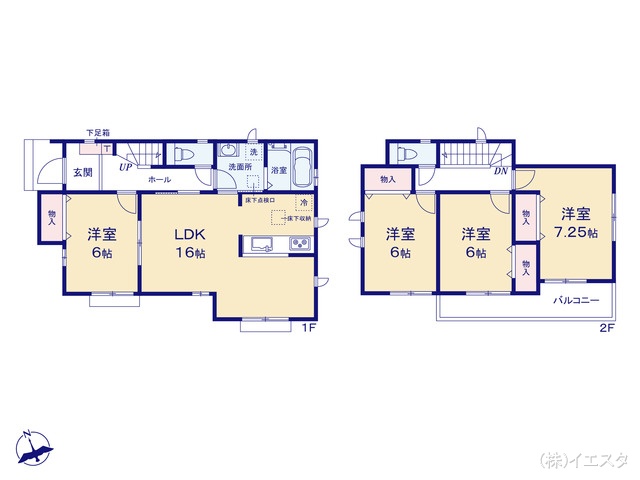 愛知県名古屋市守山区大森北1丁目の新築戸建て 4LDK間取図 ※図面と異なる場合は現況を優先