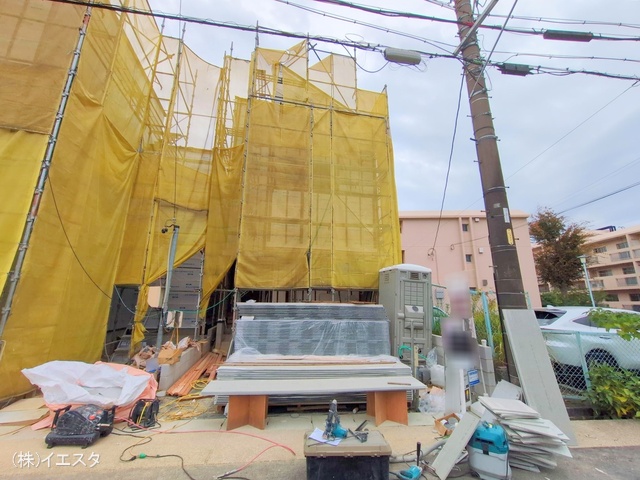 愛知県名古屋市名東区社が丘３丁目の新築戸建てシート写真 2025年11月4日撮影