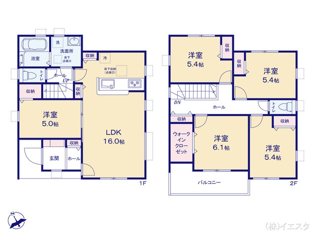 愛知県瀬戸市赤重町の新築戸建て 5LDK間取図 ※図面と異なる場合は現況を優先