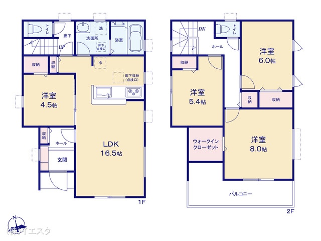愛知県春日井市白山町７丁目の新築戸建て 4LDK間取図 ※図面と異なる場合は現況を優先