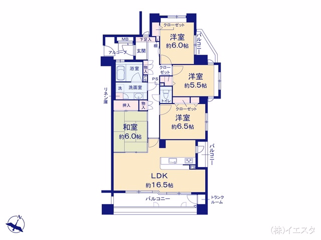ラ・ヴィアーレ印場 間取図