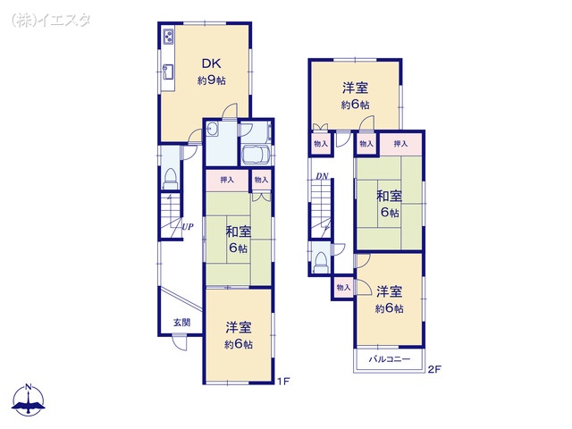 愛知県尾張旭市平子町中通の中古戸建て 5DK間取図 ※図面と異なる場合は現況を優先