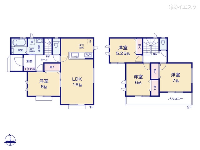 愛知県春日井市上条町９丁目の新築戸建て 4LDK間取図 ※図面と異なる場合は現況を優先